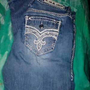 Rock Revival jeans with stretch. Cute & comfy. A couple letters missing on tag